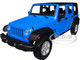 2015 Jeep Wrangler Unlimited Blue with Black Top SE Trucks Series 1/24 Diecast Model Car Maisto 31268bl