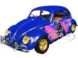 1952 Volkswagen Beetle Deluxe Model Maui & Sons Purple Metallic with Graphics Limited Edition to 6650 pieces Worldwide 1/24 Diecast Model Car M2 Machines 40300-125B