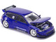 Pandem Civic EG6 RHD Right Hand Drive Blue Metallic Enigma Exclusive Edition 1/64 Diecast Model Car Pop Race PR64-PRE001