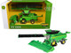 John Deere X9 1000 Tracked Combine 16-Row Corn Head Draper Grain Head Green Replica Play Series 1/64 Diecast Model ERTL TOMY 45779