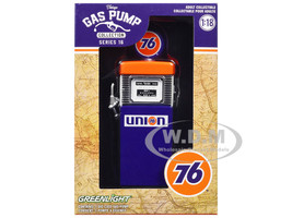 1951 Wayne 505 Gas Pump Union 76 Blue and Orange Vintage Gas Pumps Series 16 1/18 Diecast Replica Greenlight 14160B