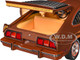 1978 Ford Mustang II King Cobra Dark Brown Metallic with Orange and Gold Hood Stripes 1/18 Diecast Model Car Greenlight 13669