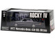 1977 Mercedes Benz 450 SEL W116 Black with Soviet Flag Rocky IV 1985 Movie 1/43 Diecast Model Car Greenlight 86640