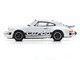 Porsche 911 Turbo 930 White with Black Stripes 1/87 (HO) Diecast Model Car Schuco 452676900