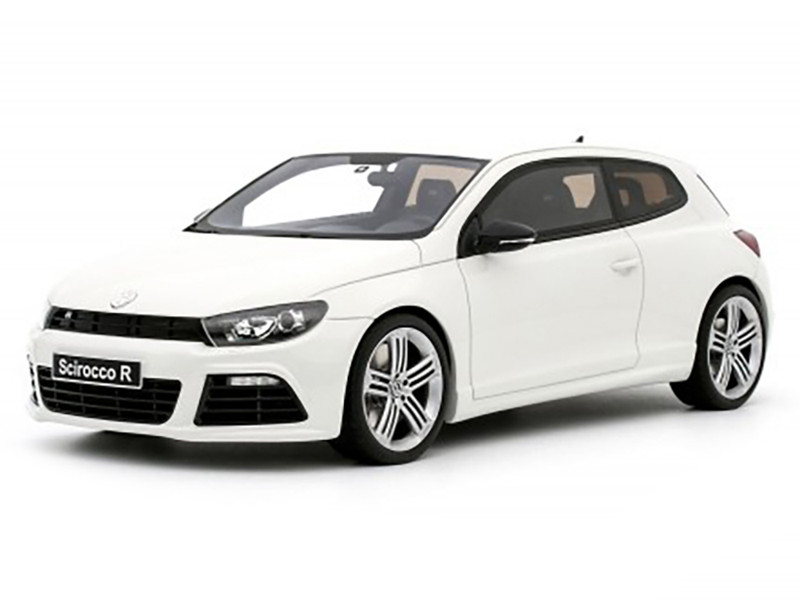 2008 Volkswagen Scirocco 3 R Phase 1 Candy White Limited Edition to 999 pieces Worldwide 1/18 Model Car Otto Mobile OT1090