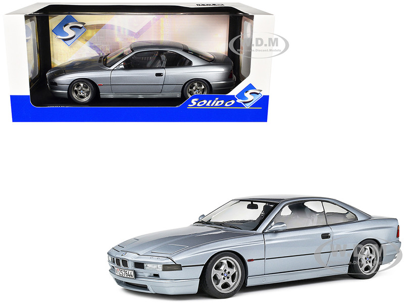 1992 BMW 850 E31 CSI Arctic Silver Metallic 1/18 Diecast Model Car Solido S1807004