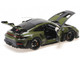 2024 Porsche 911 GT3 RS Nato Olive with Carbon Top and Hood Stripes Limited Edition to 400 pieces Worldwide 1/18 Diecast Model Car Minichamps MC110062027