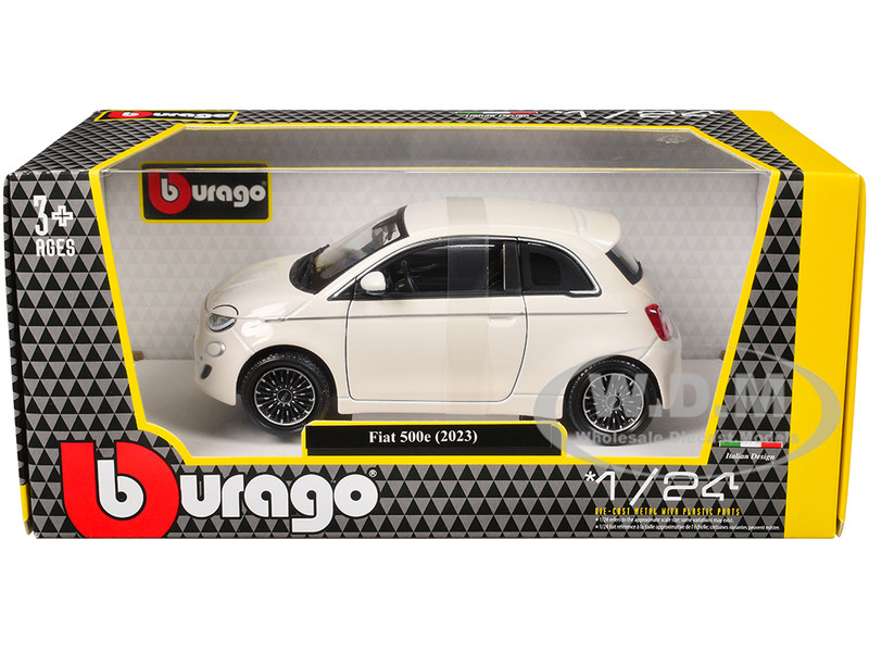 2023 FIAT 500E WHITE 1/24 DIECAST MODEL CAR BY BBURAGO 21110 | eBay