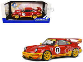 2016 RWB Bodykit #17 Maty s Idlers Red and Yellow with Graphics 1/18 Diecast Model Car Solido S1807509