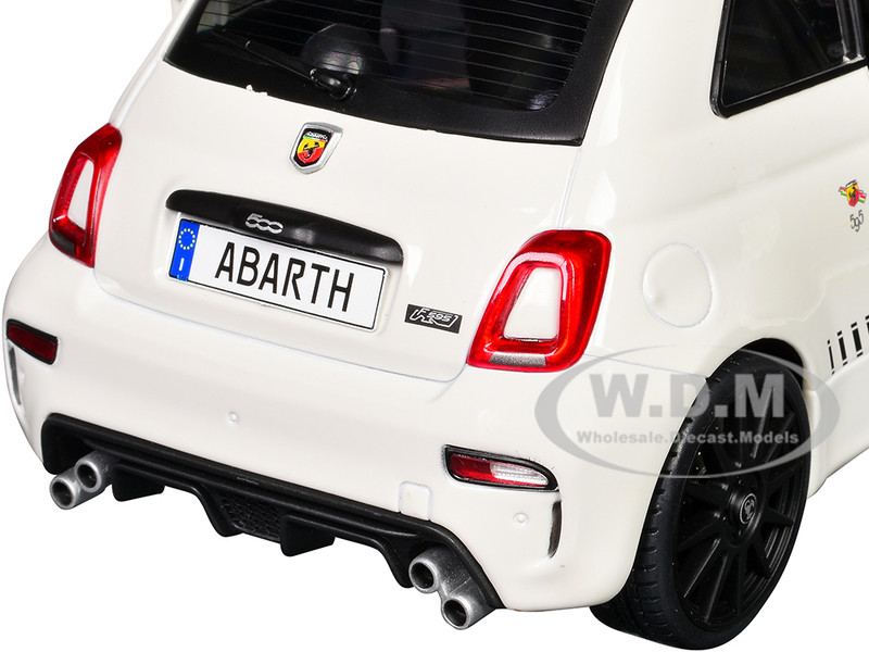 Solido 1/18 Fiat Nuova 500 Abarth 595 2022 White Black