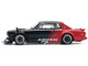 Skyline GT R V8 Drift Hakosuka RHD Right Hand Drive Advan Black and Red 1/64 Diecast Model Car Pop Race PR640081
