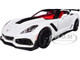 2019 Chevrolet Corvette ZR1 White and Black with Red Interior Timeless Legends Series 1/24 Diecast Model Car Motormax 79356TL-WR