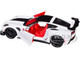 2019 Chevrolet Corvette ZR1 White and Black with Red Interior Timeless Legends Series 1/24 Diecast Model Car Motormax 79356TL-WR