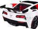 2019 Chevrolet Corvette ZR1 White and Black with Red Interior Timeless Legends Series 1/24 Diecast Model Car Motormax 79356TL-WR