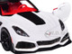 2019 Chevrolet Corvette ZR1 White and Black with Red Interior Timeless Legends Series 1/24 Diecast Model Car Motormax 79356TL-WR