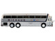 1969 Eagle Model 05 Coach Bus Michaud Bus Lines Yankee Traveler White and Silver with Black Stripes Limited Edition to 504 pieces Worldwide 1/87 (HO) Diecast Model Iconic Replicas 87-0548