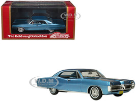 1967 Pontiac Bonneville Tyrol Blue Metallic with Blue Interior Limited Edition to 200 pieces Worldwide 1/43 Model Car Goldvarg Collection GC-059A