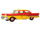 1958 Ford Custom 300 Taxi Cab Kind Taxi Co Red and Yellow with Yellow Interior Limited Edition to 200 pieces Worldwide 1/43 Model Car Goldvarg Collection GC-087