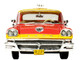 1958 Ford Custom 300 Taxi Cab Kind Taxi Co Red and Yellow with Yellow Interior Limited Edition to 200 pieces Worldwide 1/43 Model Car Goldvarg Collection GC-087