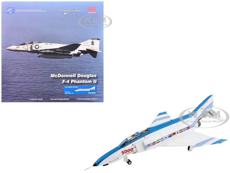 McDonnell Douglas F 4E Phantom II Fighter Bomber Aircraft 70290 5000th Phantom St Louis 1978 United States Air Force Air Power Series 1/72 Diecast Model Hobby Master HA19064