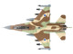 Lockheed F 16D Fighting Falcon Fighter Aircraft 628 Barak 105 Squadron The Scorpion" Israeli Air Force Air Power Series 1/72 Diecast Model Hobby Master HA38038