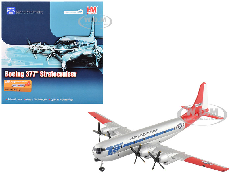 Boeing 377 C 97G Stratofreighter Transport Aircraft 45 59595 Angel of Deliverance United States Air Force Airliner Series 1/200 Diecast Model Hobby Master HL4011