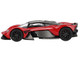 Aston Martin Valkyrie Hyper Red with Carbon Top Limited Edition to 3960 pieces Worldwide 1/64 Diecast Model Car Mini GT MGT00766