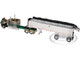 Kenworth W900L with 60 Flat Top Sleeper and MAC Coal End Dump Trailer D&D Hauling & Excavating Tan Metallic with Green Stripes 1/64 Diecast Model DCP/First Gear 60-1998