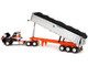 Kenworth W990 Day Cab and MAC Coal End Dump Trailer Black with Orange Graphics 1/64 Diecast Model DCP/First Gear 60-2008
