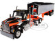 Kenworth W990 Day Cab and MAC Coal End Dump Trailer Black with Orange Graphics 1/64 Diecast Model DCP/First Gear 60-2008