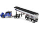 Kenworth W990 76 Mid Roof Sleeper and MAC Half Round End Dump Trailer Blue and Black 1/64 Diecast Model DCP/First Gear 60-2009
