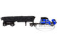 Kenworth W990 76 Mid Roof Sleeper and MAC Half Round End Dump Trailer Blue and Black 1/64 Diecast Model DCP/First Gear 60-2009
