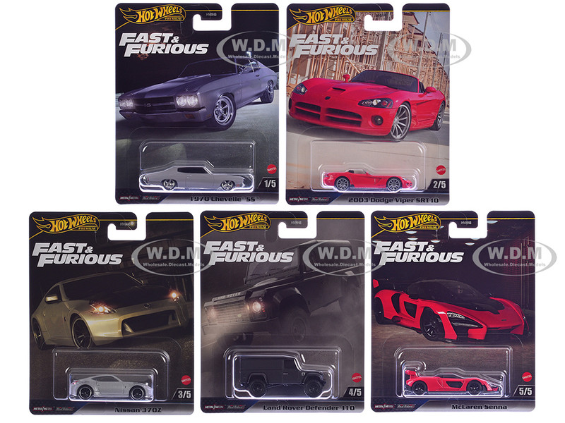 Fast & Furious 2024 5 piece Set J Diecast Model Cars Hot Wheels HNW46-956J