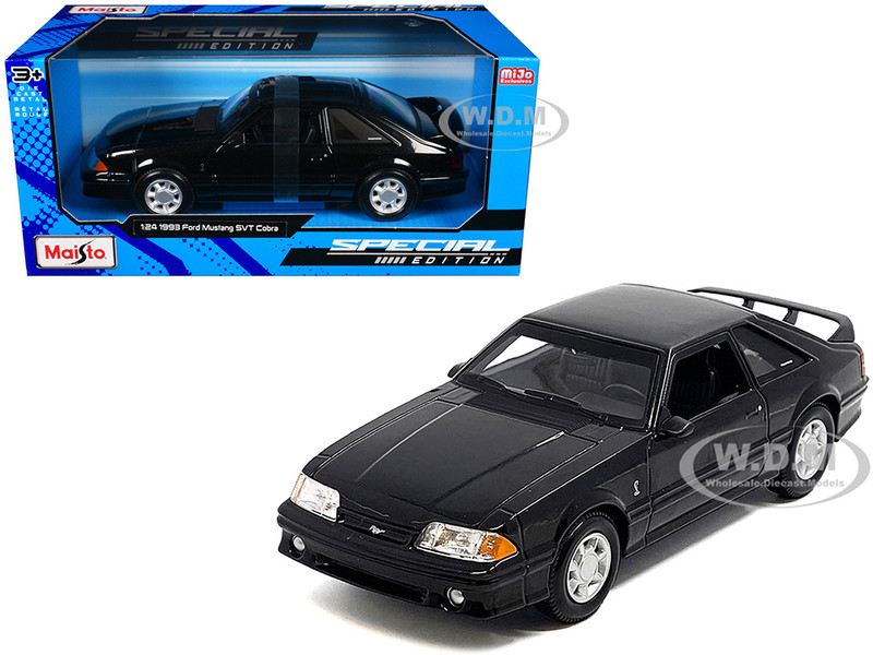 1993 Ford Mustang SVT Cobra Black Special Edition Series 1/24 Diecast Model Car Maisto 32906BK