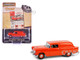 1955 Chevrolet Sedan Delivery Orange Red First in Appearance and Performance Vintage Ad Cars Series 11 1/64 Diecast Model Car Greenlight 39150A