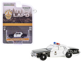 1982 Chevrolet Impala LAPD Los Angeles Police Department Black and White Hobby Exclusive Series 1/64 Diecast Model Car Greenlight GL30503