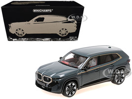 2023 BMW XM Yellow with Black Stripes 1/18 Diecast Model Car