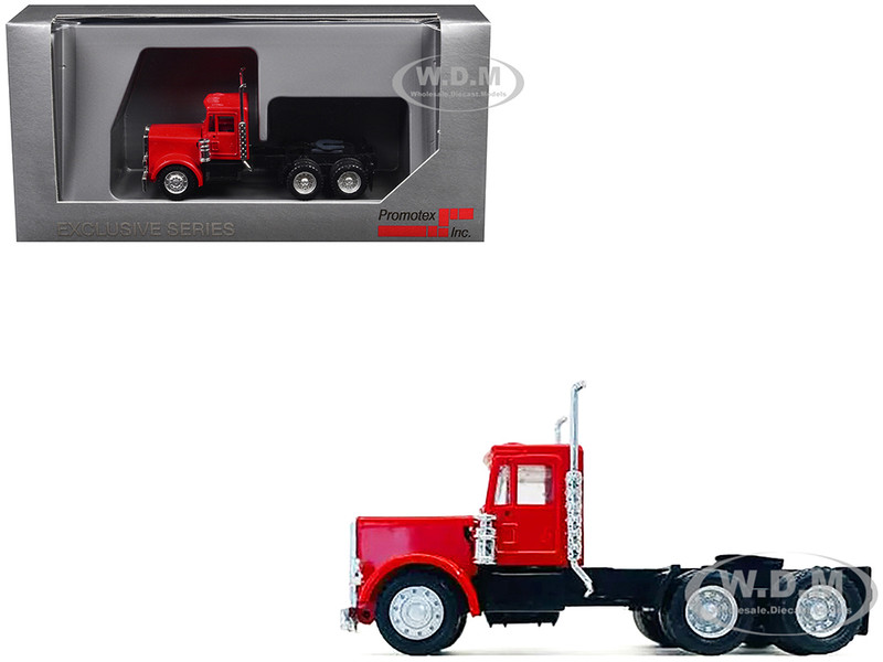 Peterbilt Short Day Cab Red 1/87 (HO) Plastic Model Car Promotex 015233R