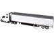 Volvo VNL 860 High Roof Sleeper and 53 Trailer with Skirts White 1/50 Diecast Model First Gear 50-3501