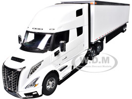 Volvo VNL 860 High Roof Sleeper and 53 Trailer with Skirts White 1/50 Diecast Model First Gear 50-3501