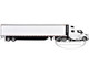 Volvo VNL 860 High Roof Sleeper and 53 Trailer with Skirts White 1/50 Diecast Model First Gear 50-3501