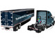 Volvo VNL 860 High Roof Sleeper and 53 Trailer with Skirts Coastal Mist Gray Metallic 1/50 Diecast Model First Gear 50-3502