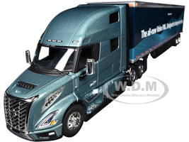 Volvo VNL 860 High Roof Sleeper and 53 Trailer with Skirts Coastal Mist Gray Metallic 1/50 Diecast Model First Gear 50-3502