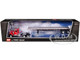 White Western Star 4900 Day Cab with 48 Utility Flatbed Trailer Viper Red 1/64 Diecast Model DCP/First Gear 60-2093