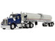 Kenworth W990 Day Cab with Walker Food Grade Tank Trailer Viper Blue 1/64 Diecast Model DCP/First Gear 60-2094