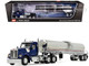 Kenworth W990 Day Cab with Walker Food Grade Tank Trailer Viper Blue 1/64 Diecast Model DCP/First Gear 60-2094