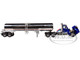 Kenworth W990 Day Cab with Walker Food Grade Tank Trailer Viper Blue 1/64 Diecast Model DCP/First Gear 60-2094