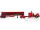 Peterbilt 389X with 63 Flat Top Sleeper and Heil Fuel Tank Trailer Wayne Transports Red with Black Stripes Big Rigs Series II #1 1/64 Diecast Model DCP/First Gear 69-2000
