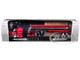Peterbilt 389X with 63 Flat Top Sleeper and Heil Fuel Tank Trailer Wayne Transports Red with Black Stripes Big Rigs Series II #1 1/64 Diecast Model DCP/First Gear 69-2000