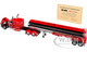 Peterbilt 389X with 63 Flat Top Sleeper and Heil Fuel Tank Trailer Wayne Transports Red with Black Stripes Big Rigs Series II #1 1/64 Diecast Model DCP/First Gear 69-2000